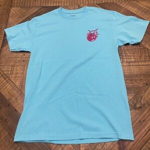 The Hundreds Light Blue Tee with Pink Graphic